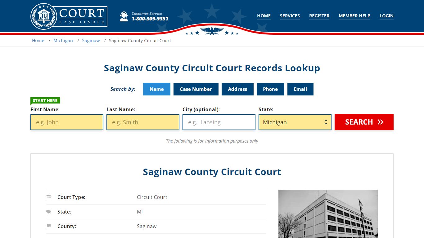 Saginaw County Circuit Court Records Lookup - CourtCaseFinder.com